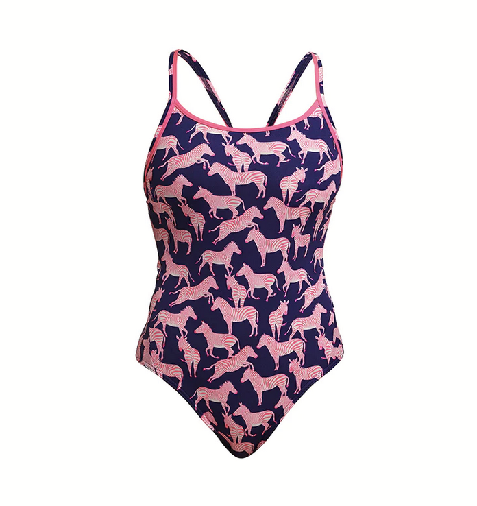 Costum înot Femei Funkita Diamond Back One Piece - Sweet Stripes
