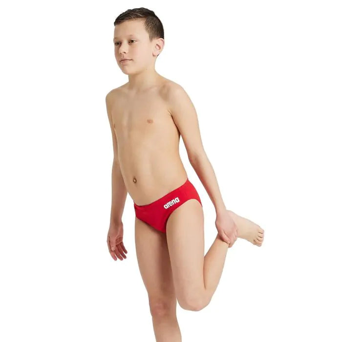 Slip Arena Băieți Solid Jr Brief (rosu)