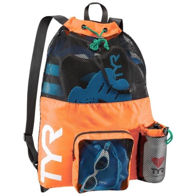 Sac echipament TYR Big Mesh Mummy Backpack (Portocaliu)