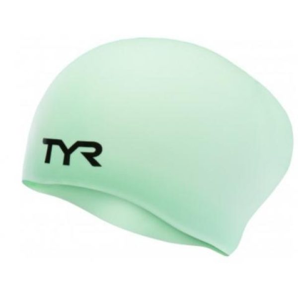 Cască înot silicon TYR pentru păr lung (verde menta)